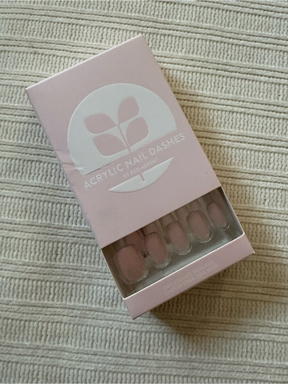 New Red Aspen Nail Dashes Press On Nail Soft Blush Pink Ombré Lighthearted Libby